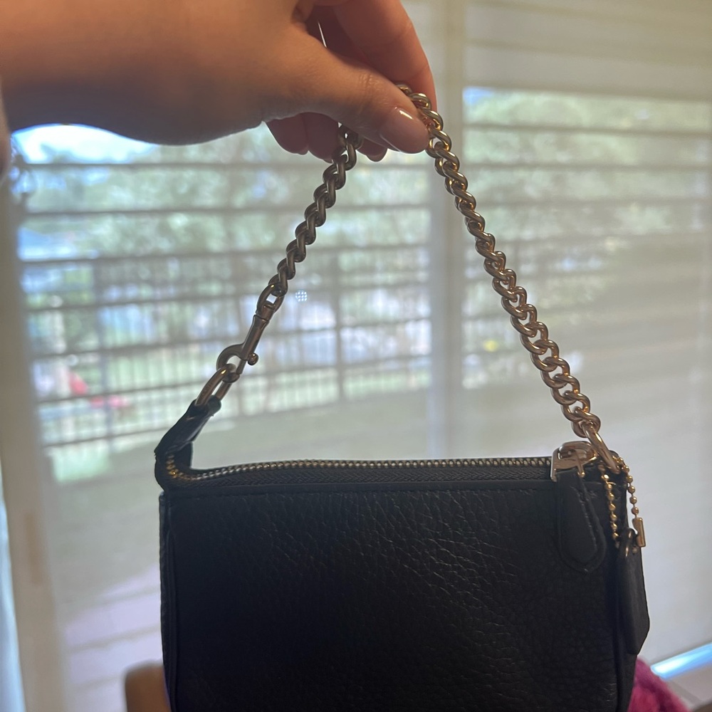 Authentic Coach Mini Bag in Black with Gold Chain - Picture 4 of 5